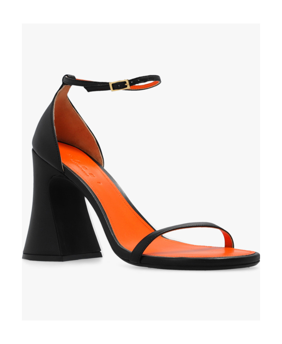 Marni Block-heel Leather Sandals In Black
