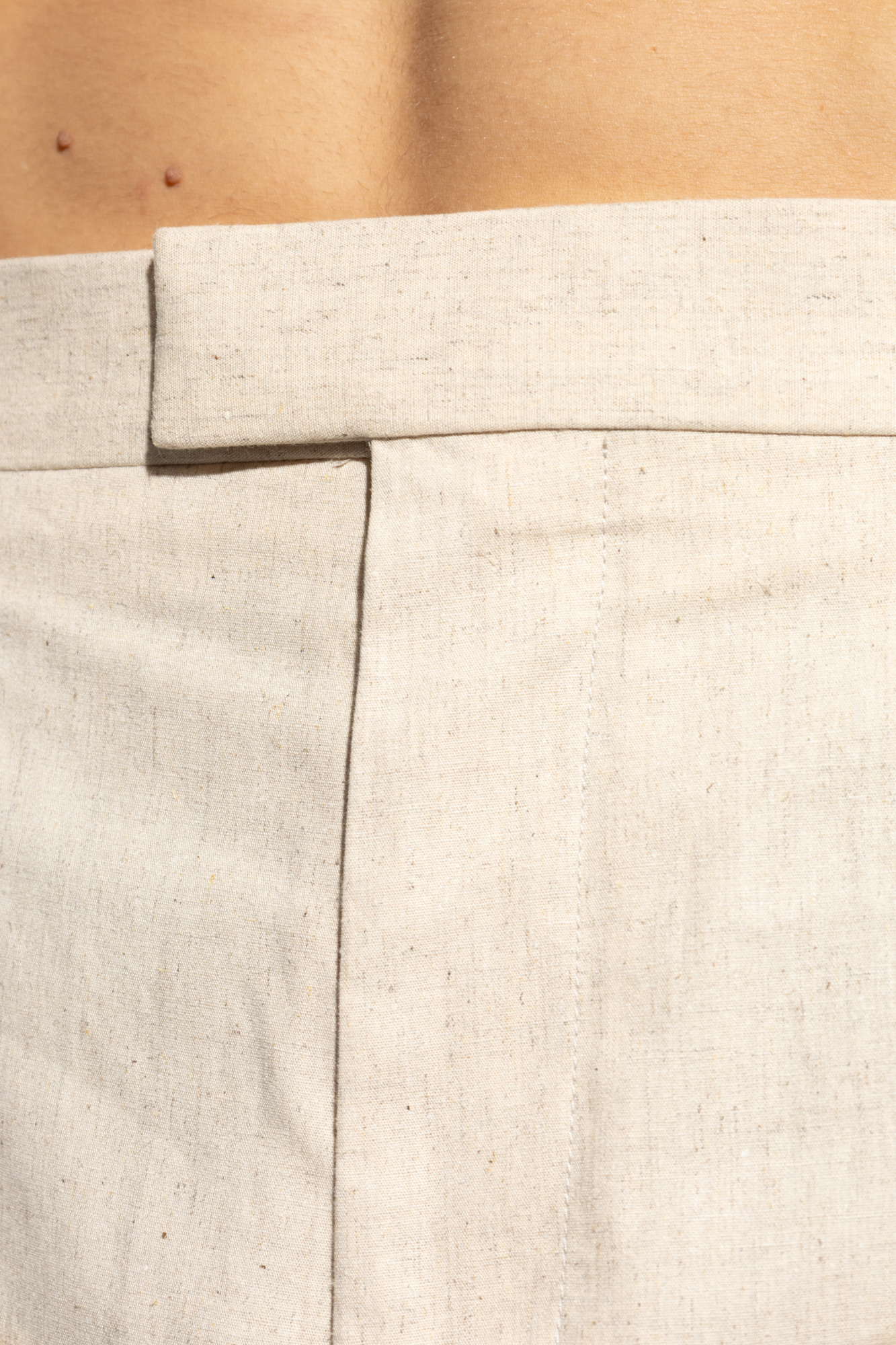 Bottega Veneta Pleated Casual Pants In Nude