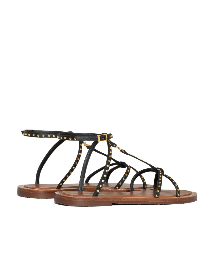 Celine Taillat Nailed Flat Sandals In Black