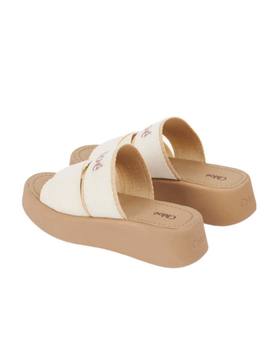 Chloé Women's Mila Leather Flatform Sandals In Nude