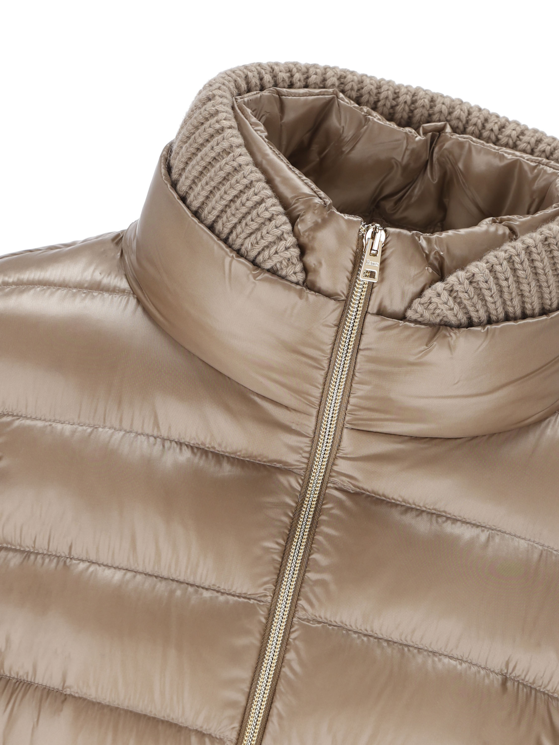 Herno Belted Quilted Jacket In Nude