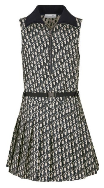 Dior Short Dress With Pleated In Black