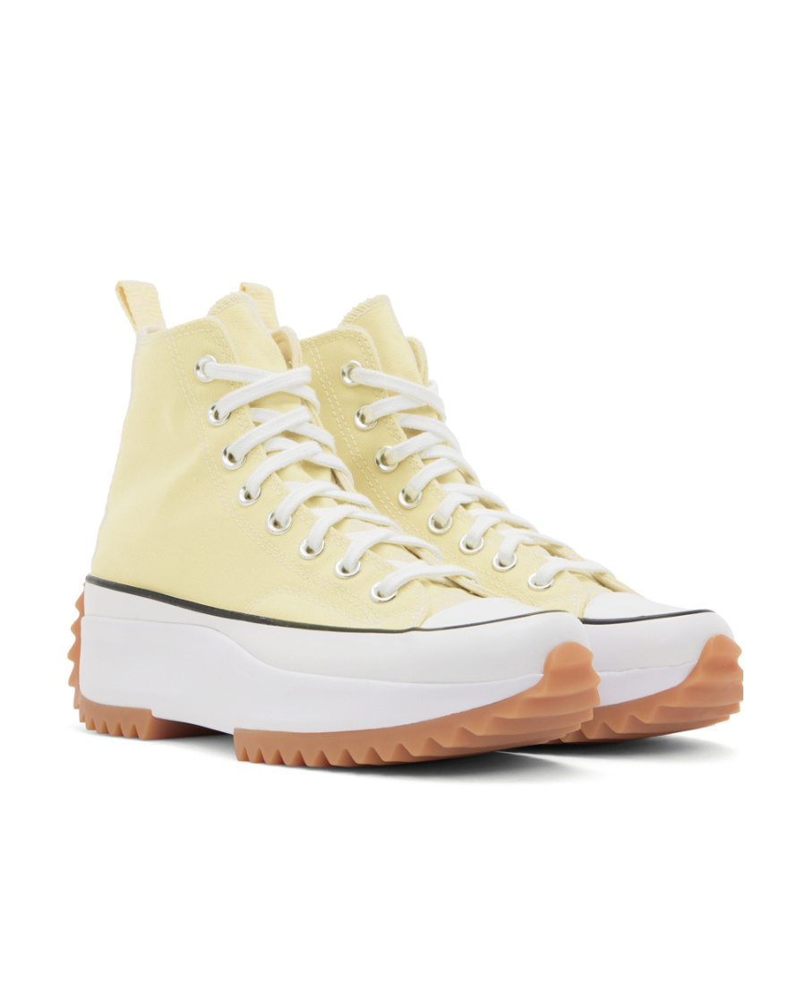 Converse Yellow Run Star Hike Hi Sneakers In White