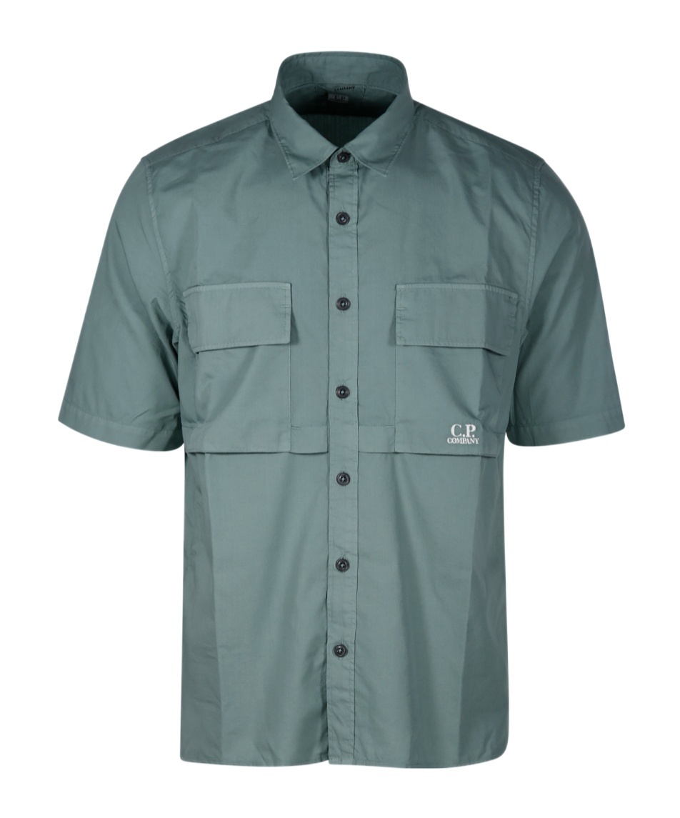 C.p. Company A Short Sleeved Shirt In Green