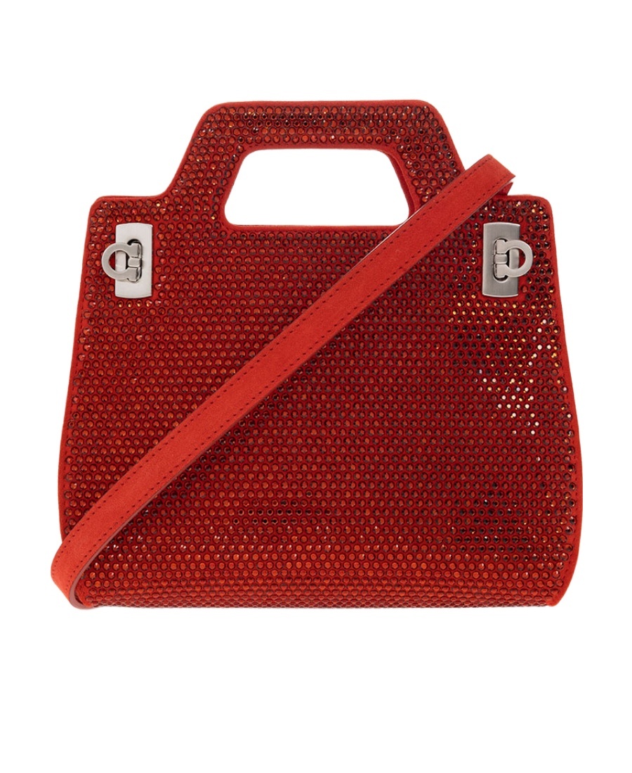 Shop Ferragamo Logo Shoulder Bag In Red