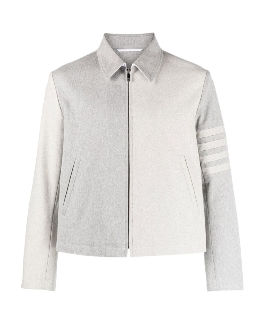 Thom Browne Funmix 4-bar Stripe Golf Jacket In White