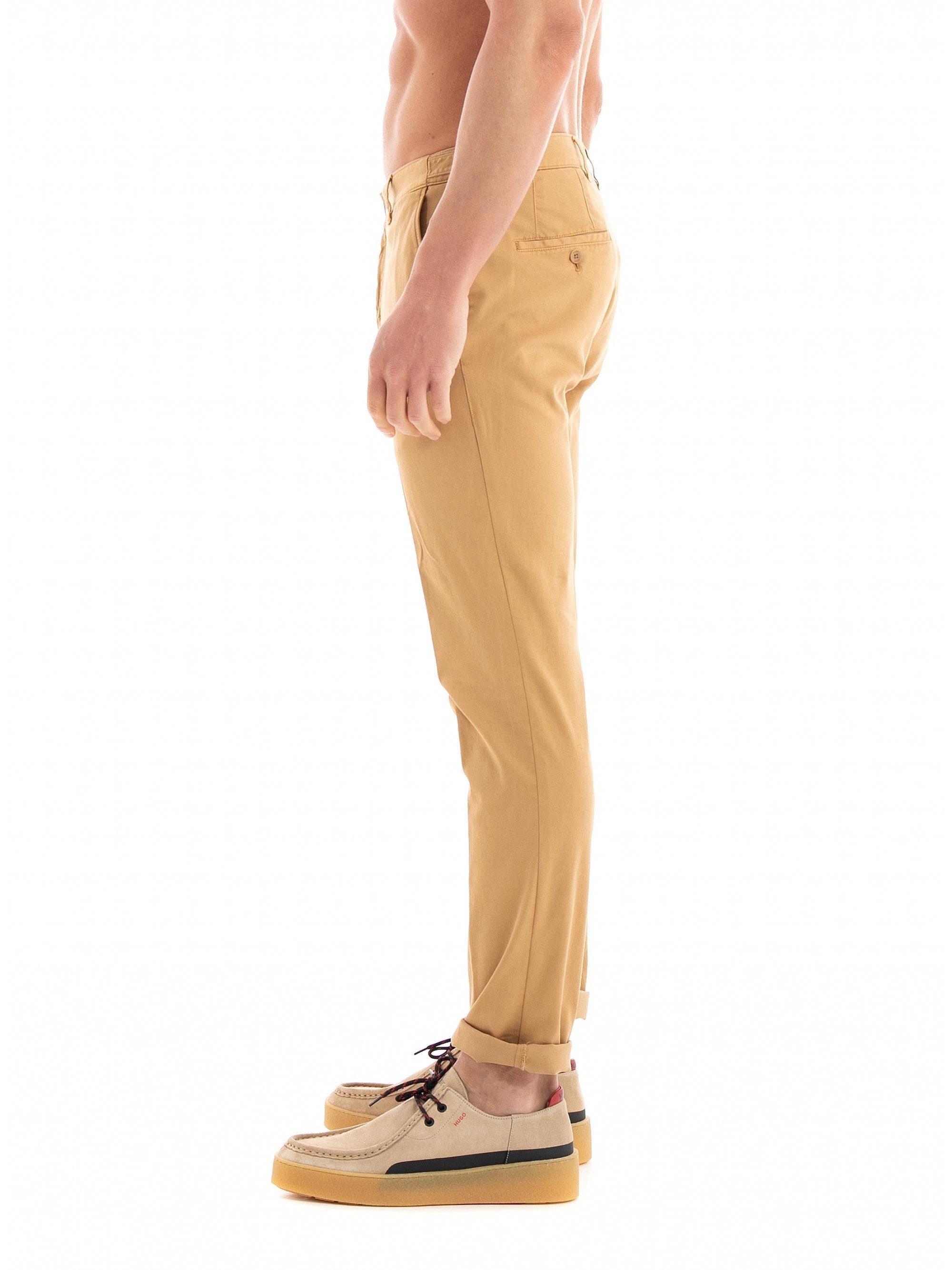 Hugo Boss Logo Casual Pants In Nude