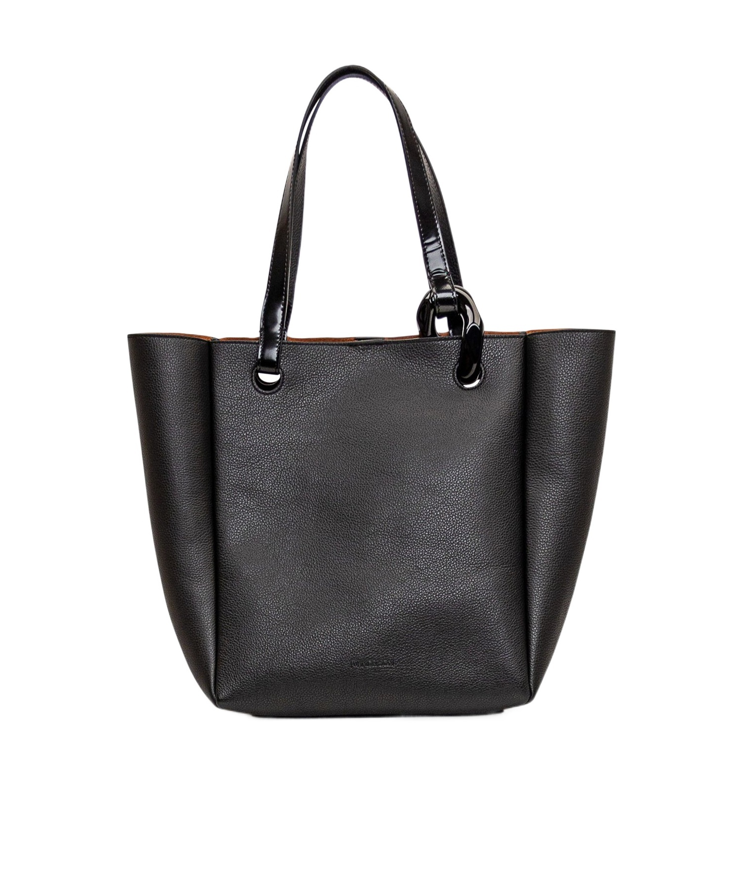 Jw Anderson Leather Corner Shopping Bag With Structured Silhouette In Black