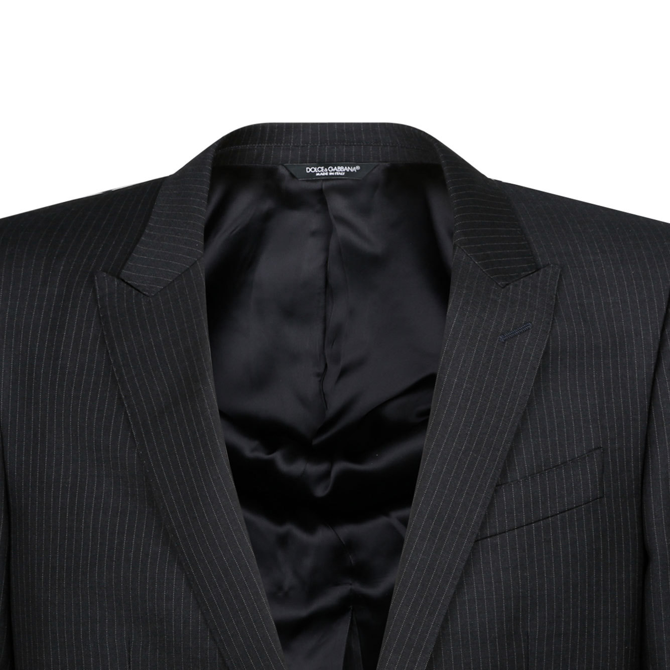 Dolce & Gabbana Pinstriped Virgin-wool Blazer In Black