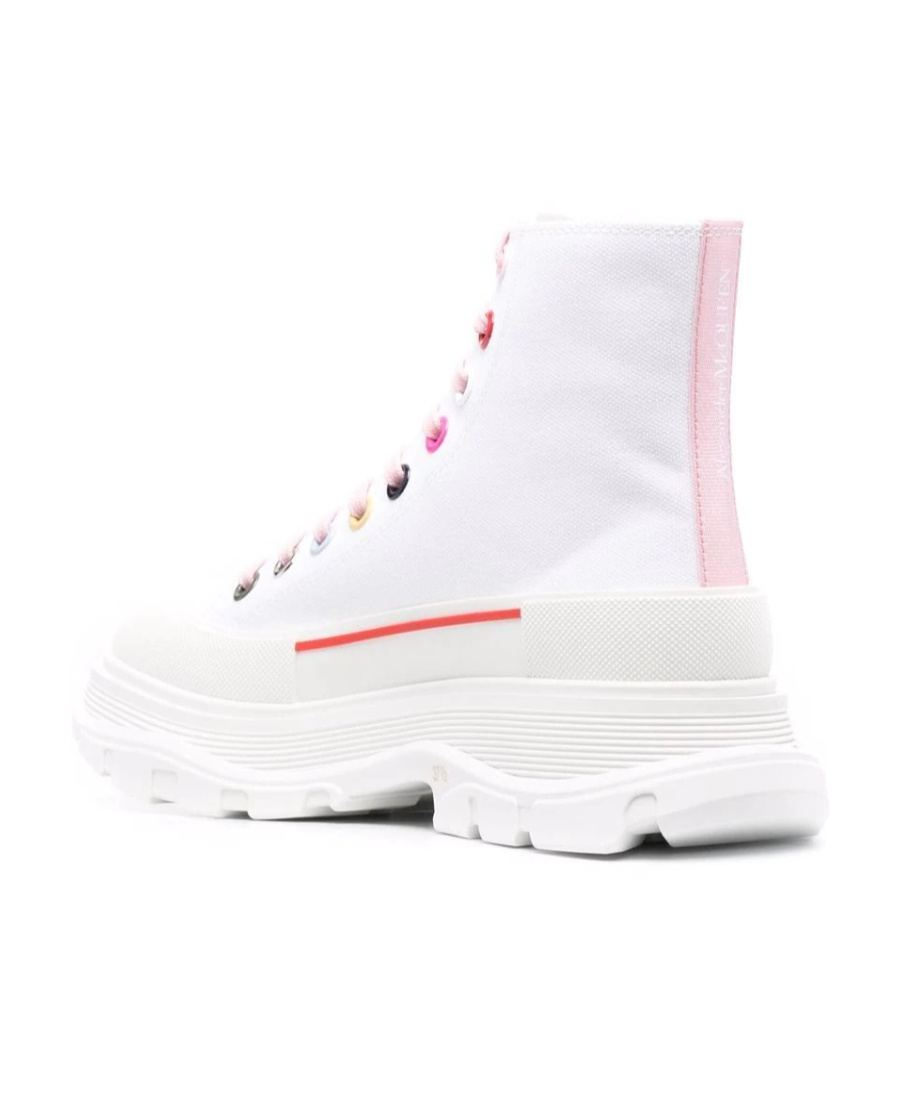 Alexander Mcqueen Ankle Lace-up Sneakers In White