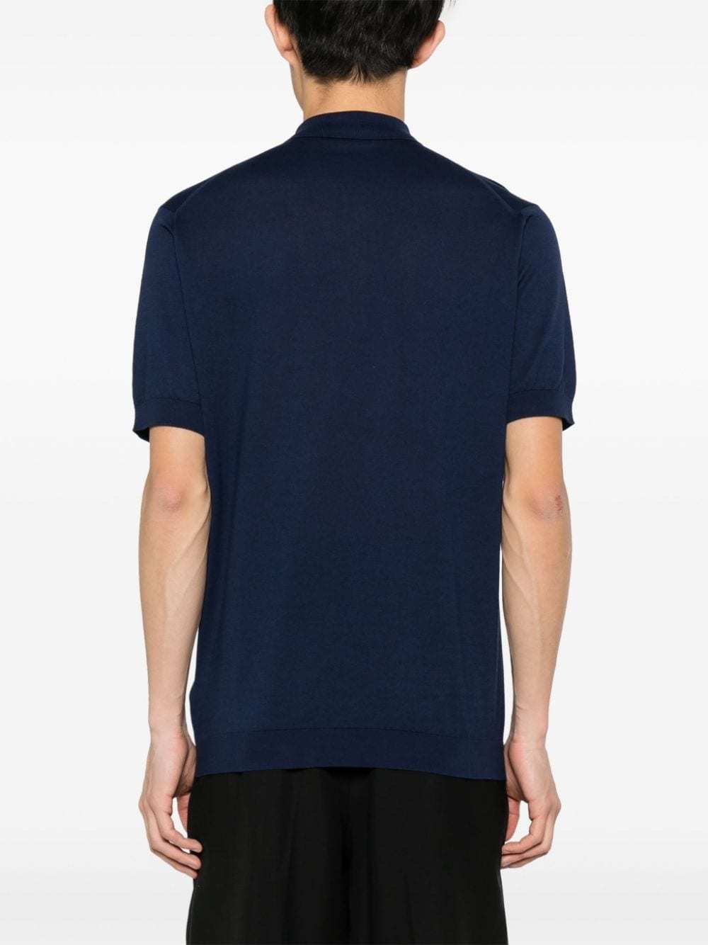 John Smedley Cotton Polo Shirt In Blue