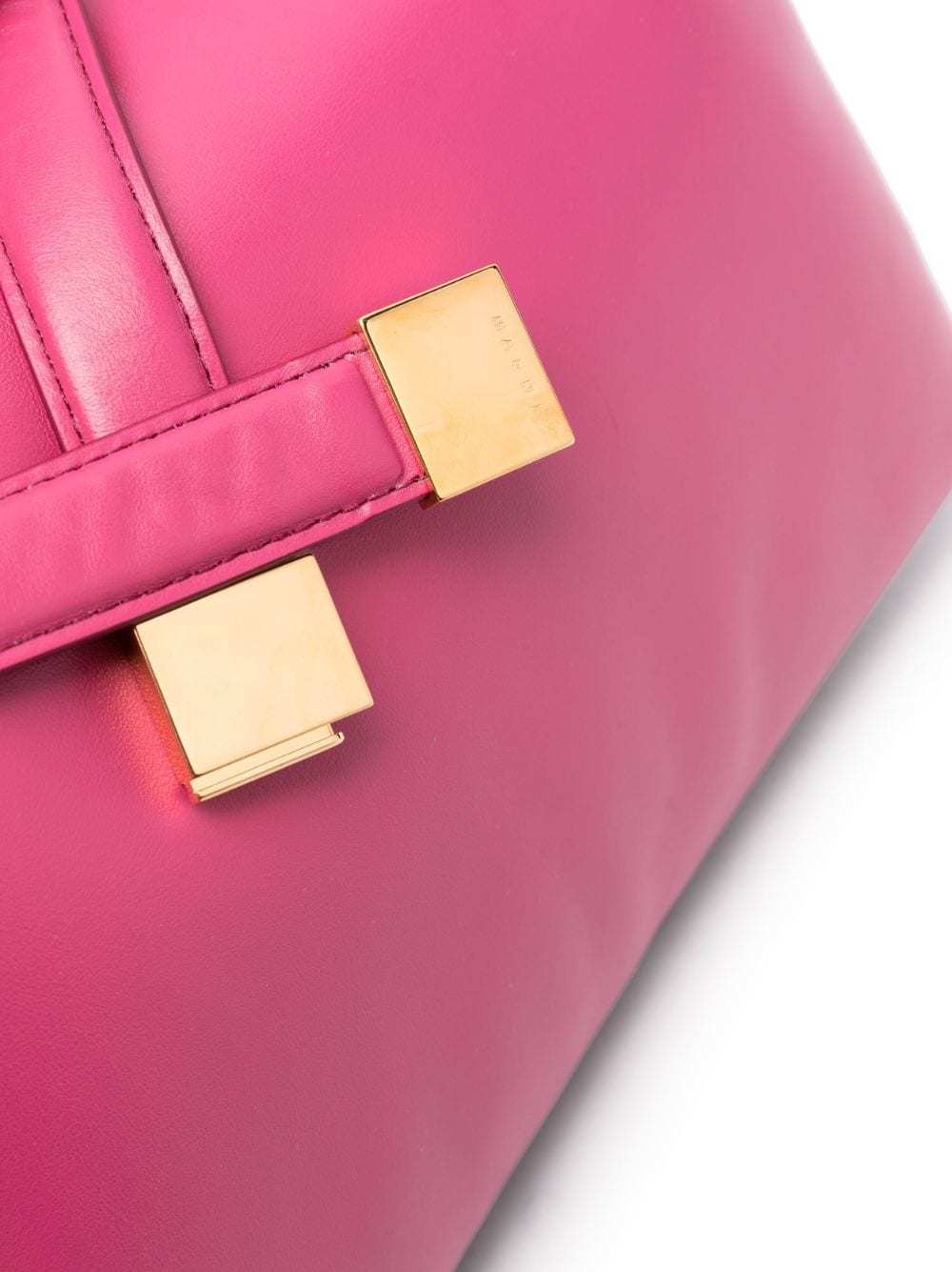 Marni Medium Prisma Leather Crossbody Bag In Pink