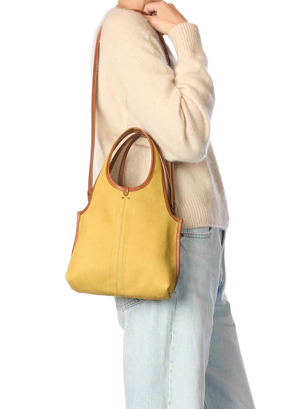 Jérôme Dreyfuss Double Handle Shoulder Bag In Yellow
