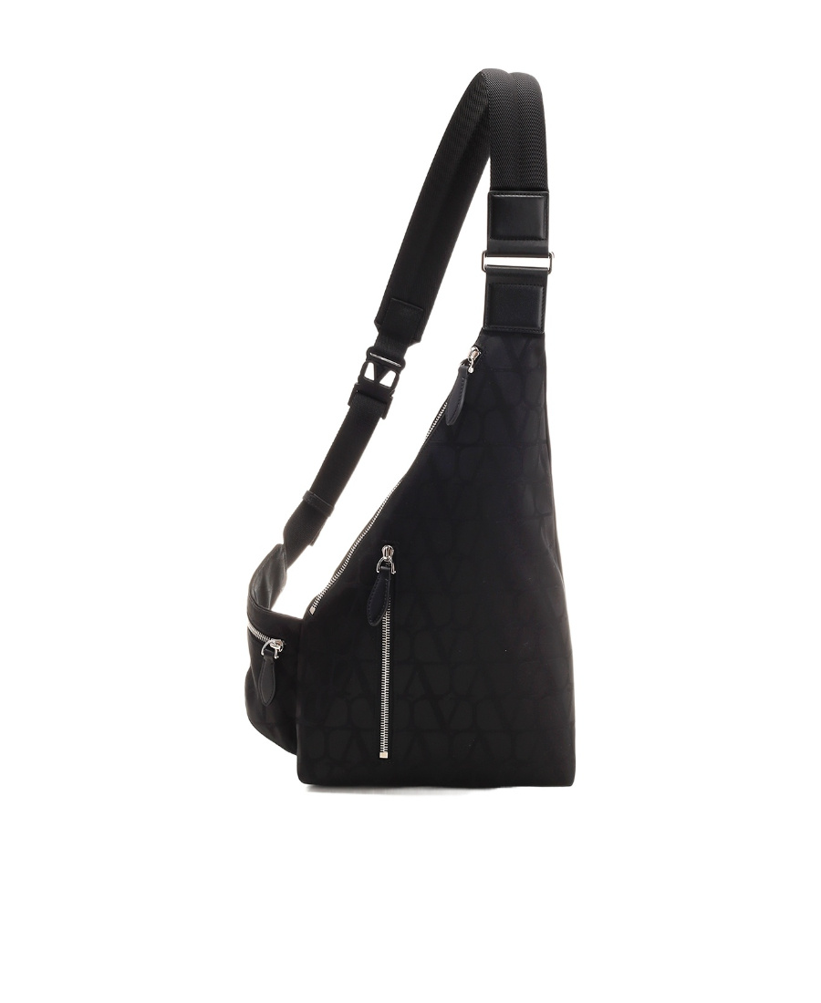 Valentino Toile Iconographe One Shoulder Backpack In Black