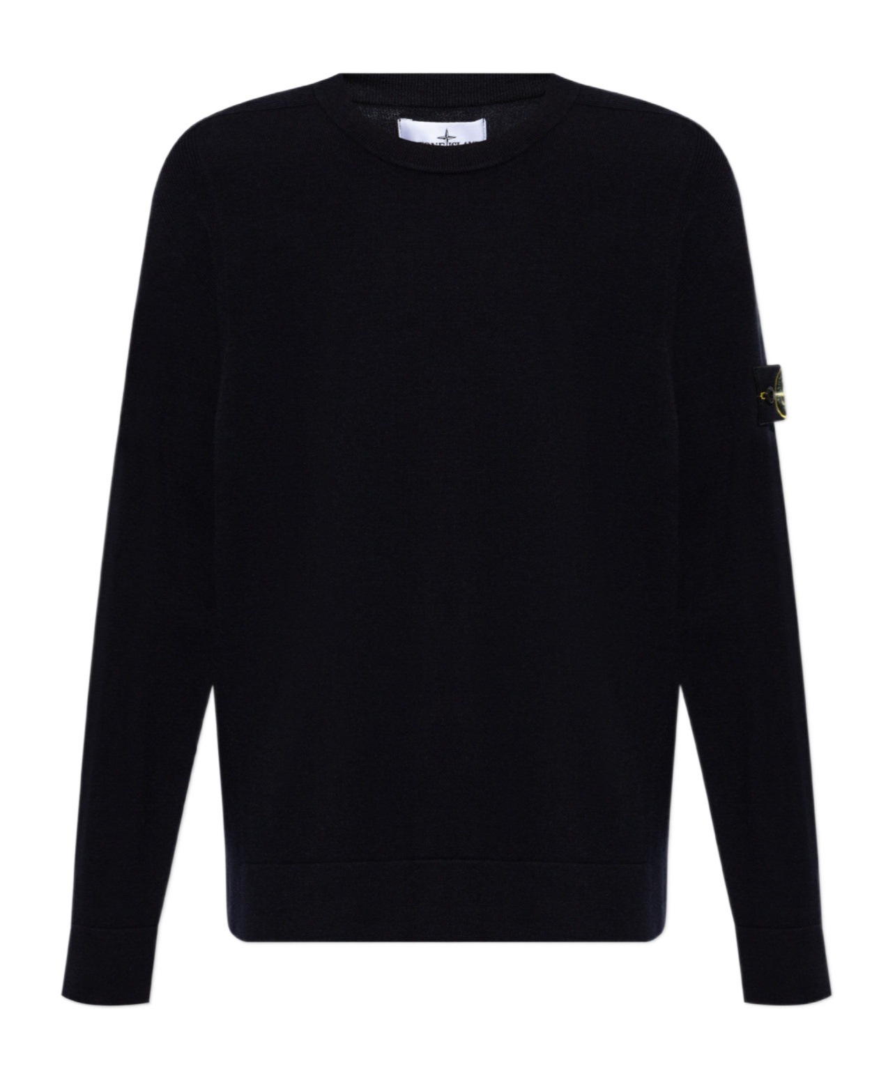 Stone Island Compass-motif Wool Sweatshirt In Blue