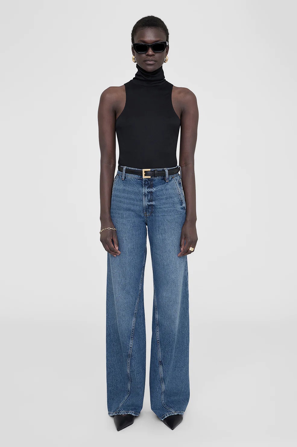 Anine Bing Jennie High-necked Vest In Black
