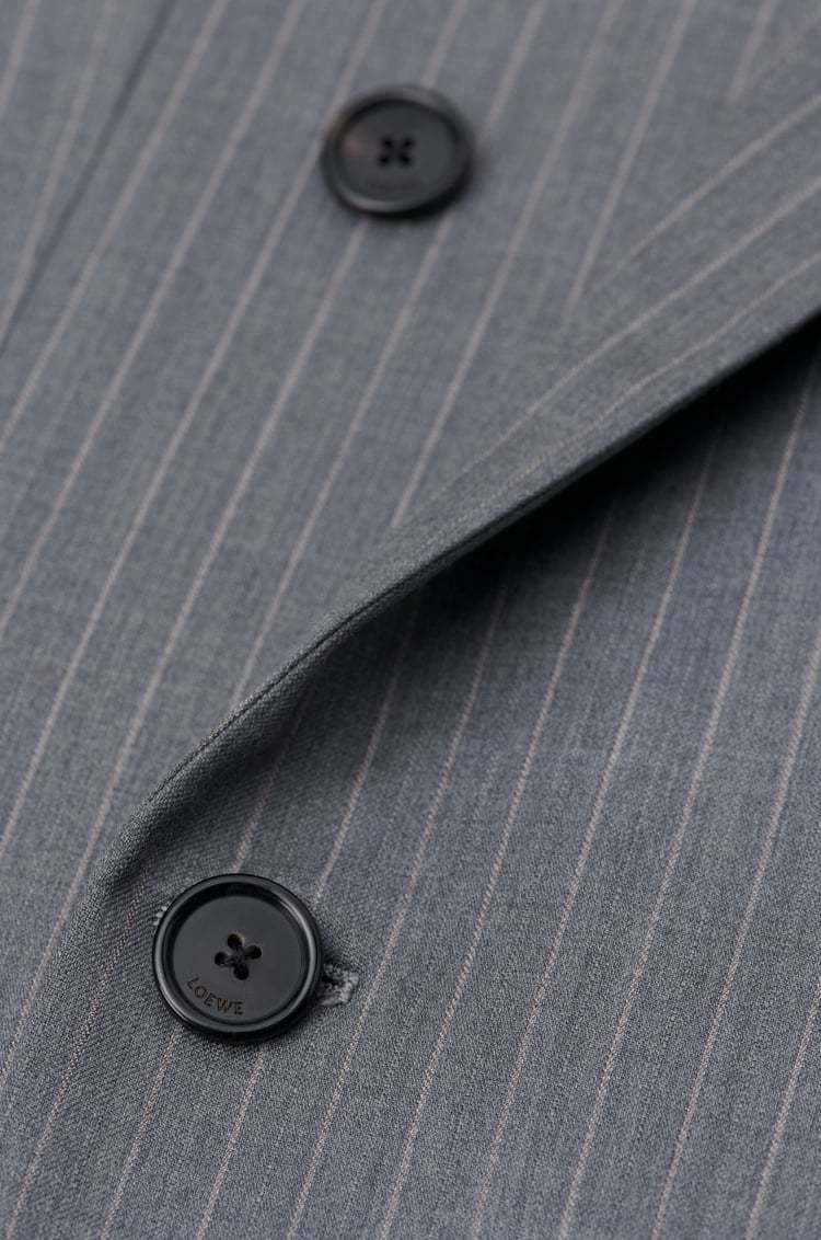 Loewe Wool Double-breasted Blazer In Black