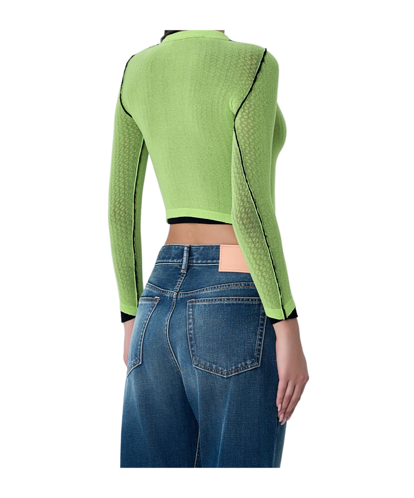 Chopova Lowena Women Fishnet Cardigan In Green
