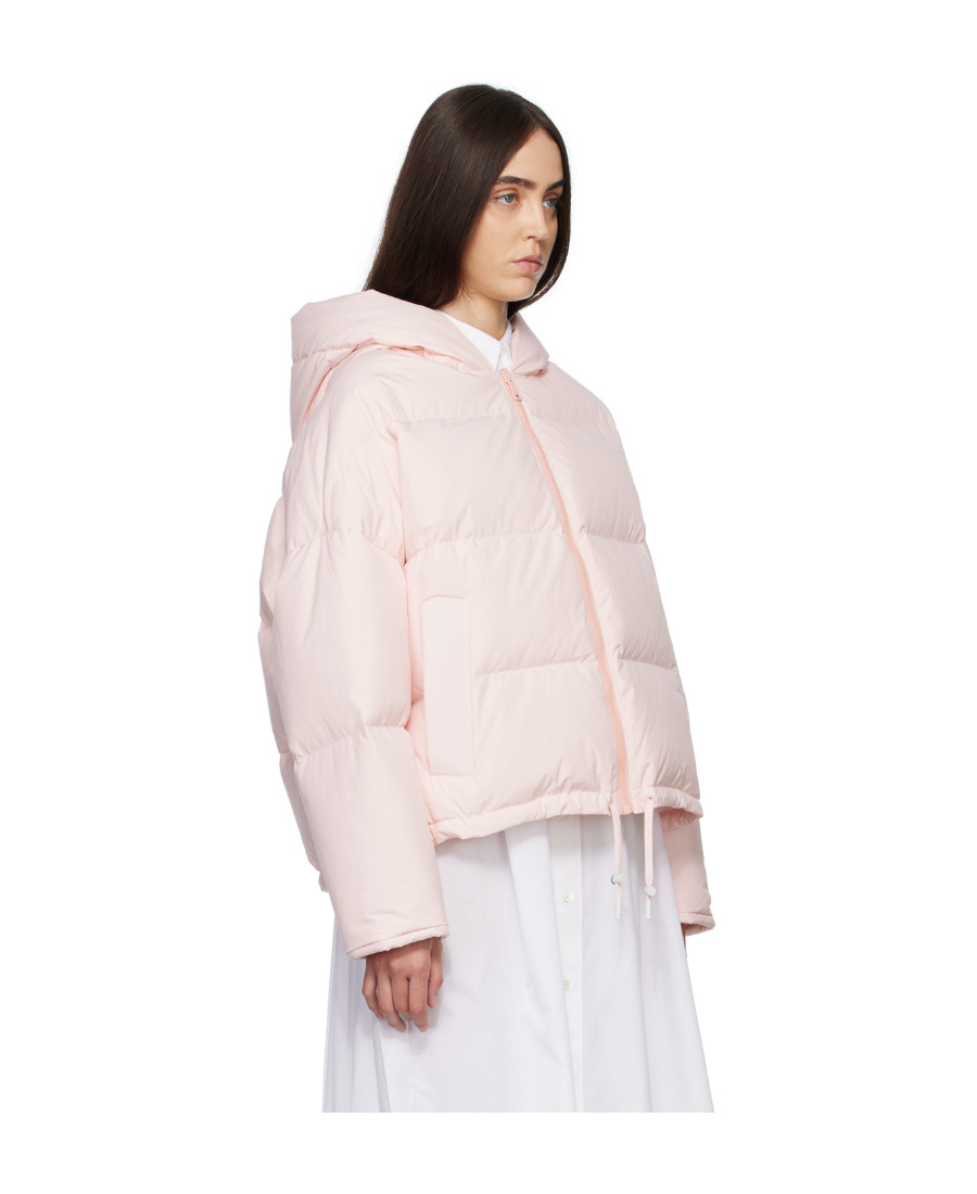 Yves Salomon Pink Quilted Down Jacket In Pink
