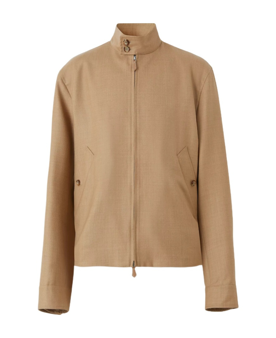Burberry Melange-effect Light Jacket In Nude