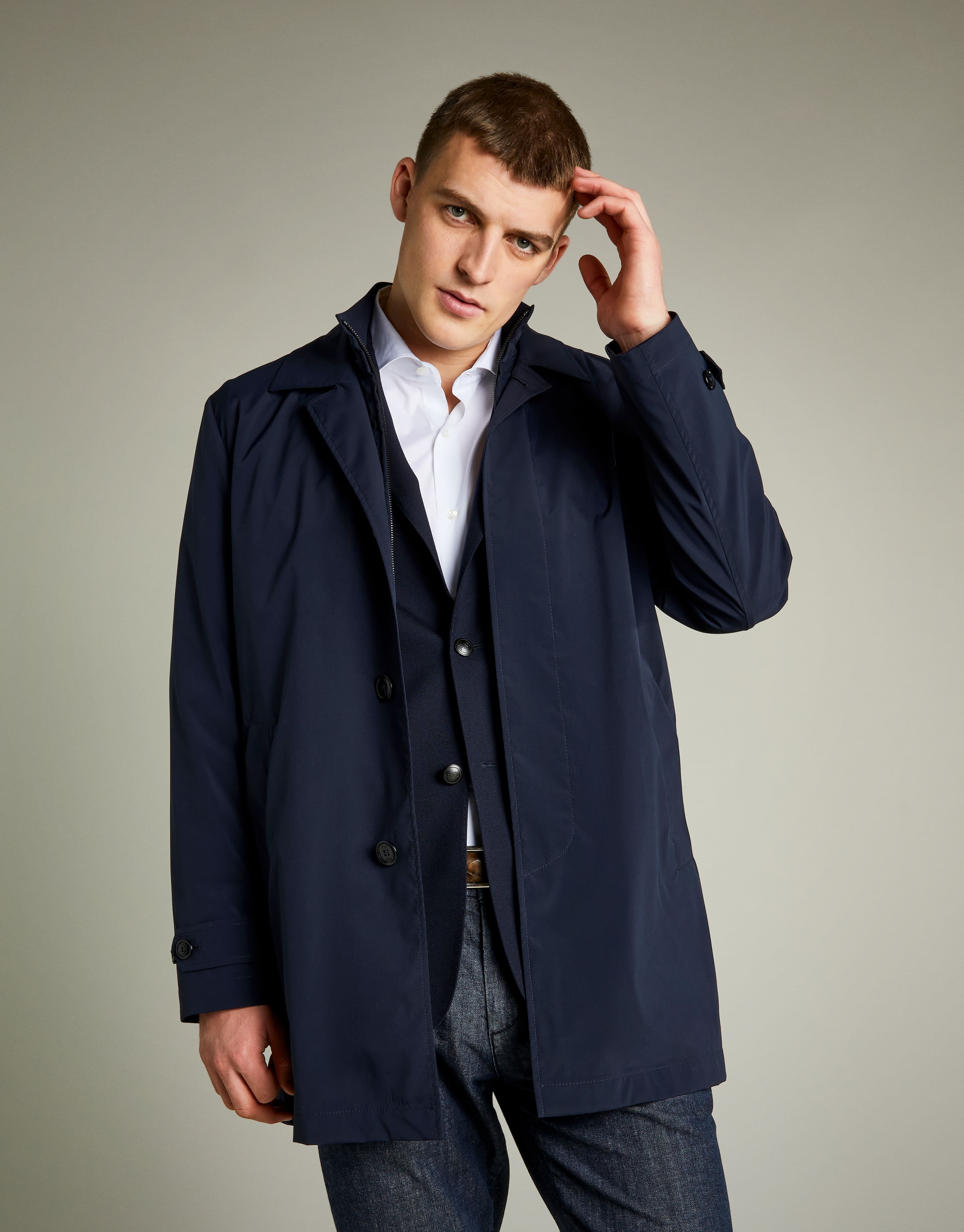Fay Single-breasted Coat In Black