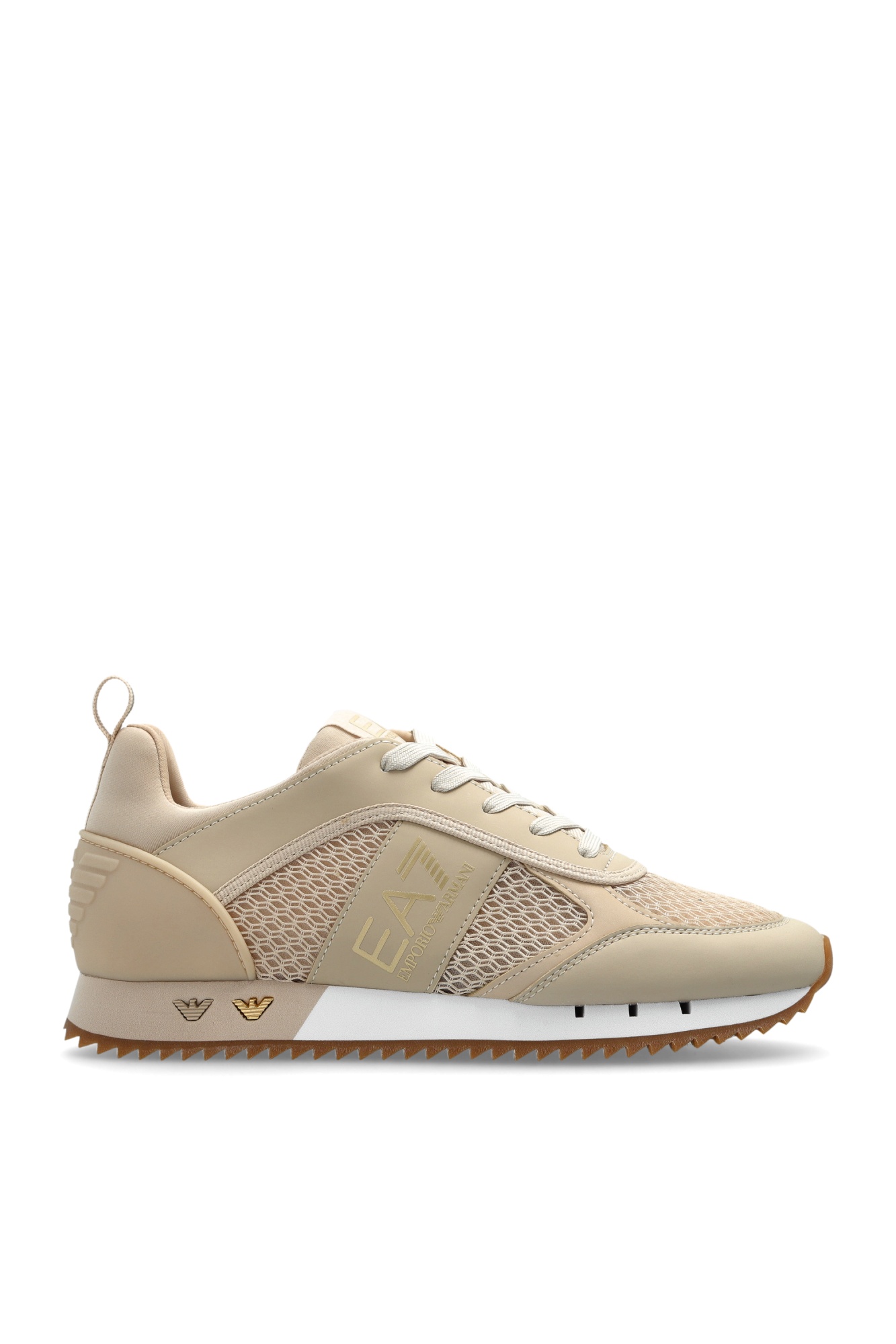Ea7 Lace Up Sneakers In Brown