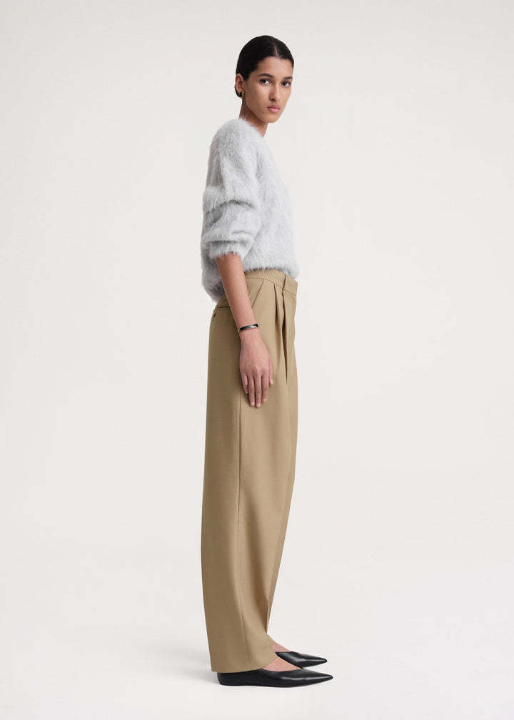 Totême High-waist Tailored Trousers In Nude