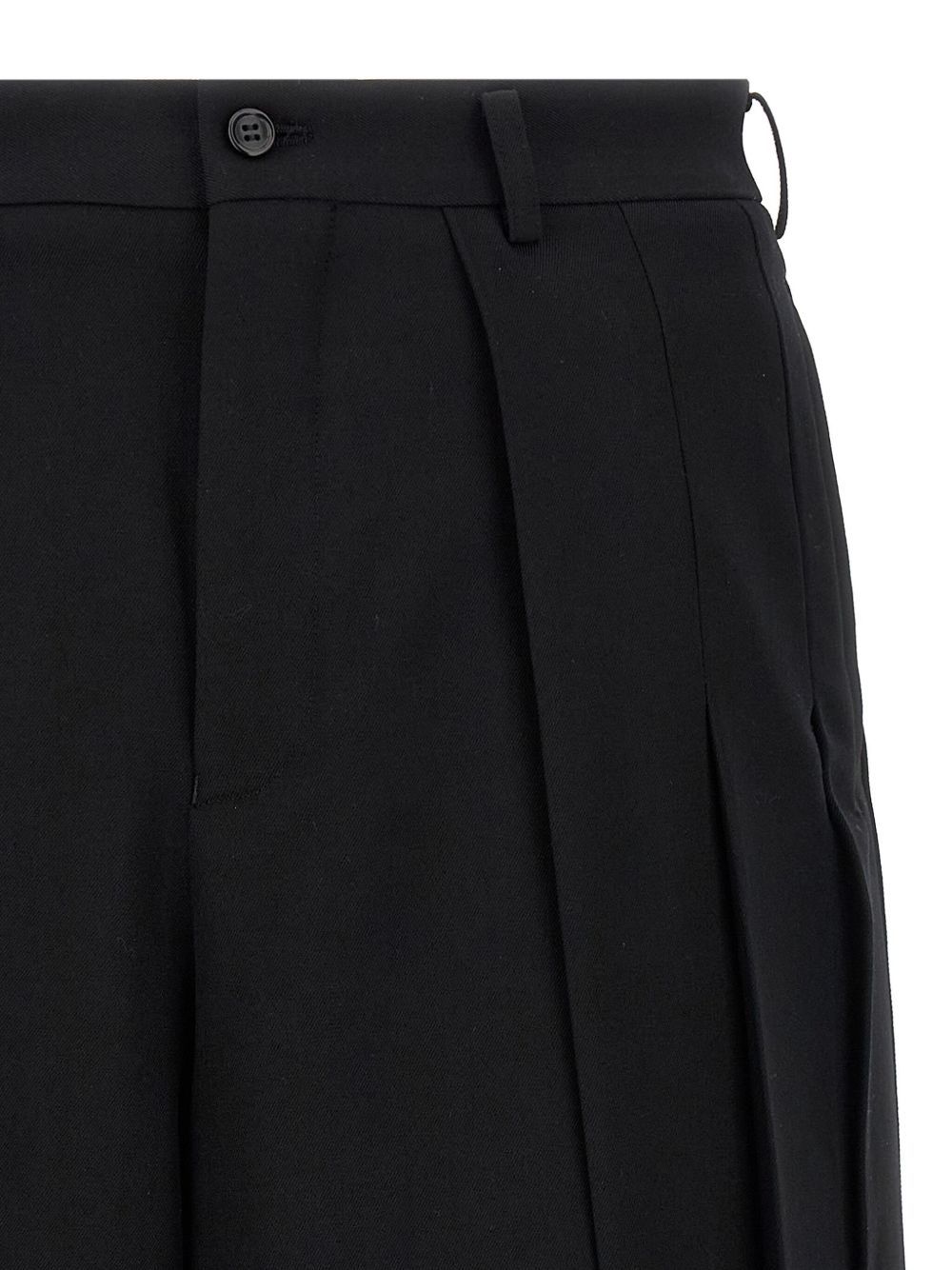 Comme Des Garçons Bermuda Shorts With Pleated Design And Pockets
