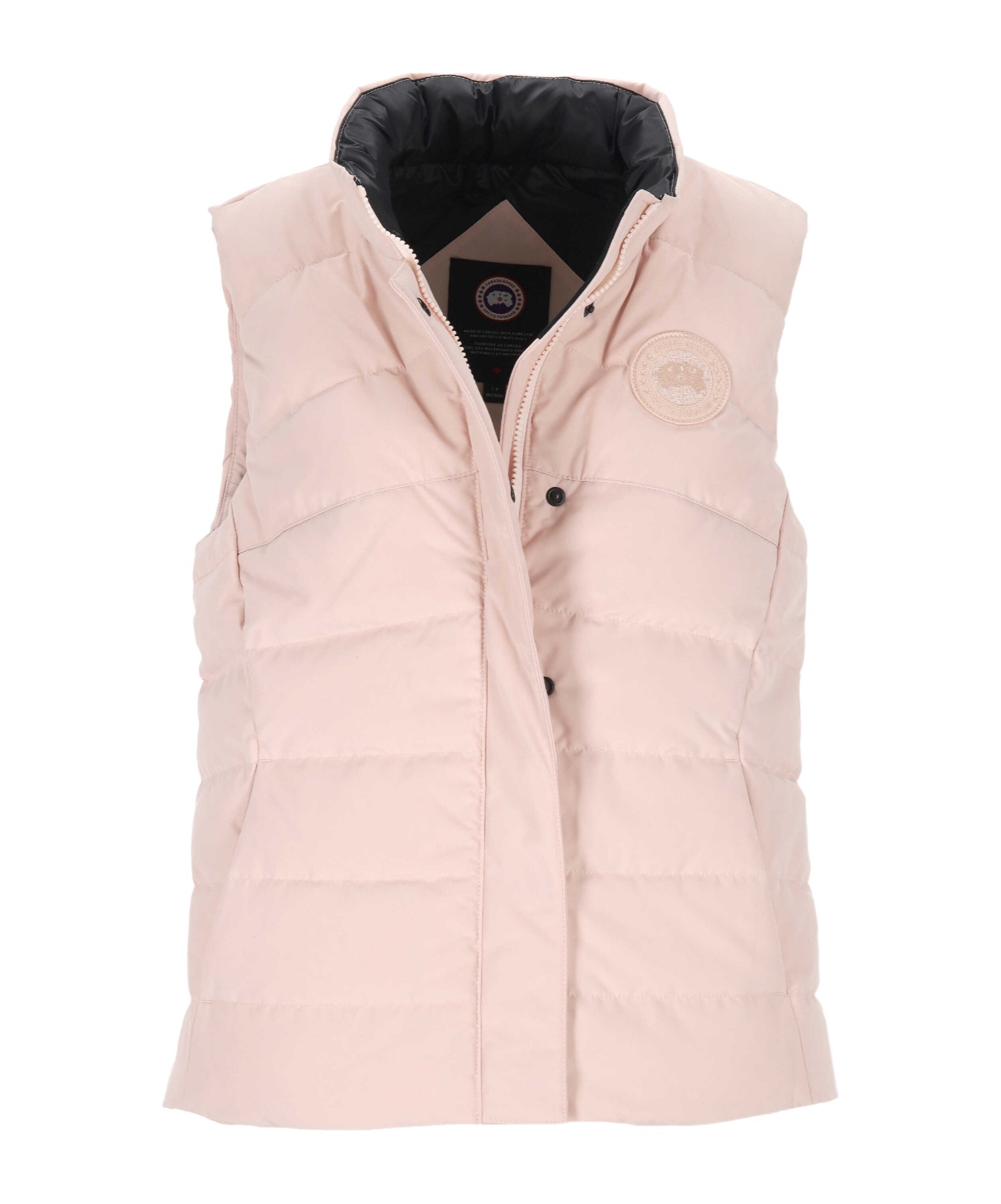 Canada Goose High Neck Padded Vest With Zip Pockets In Neutral