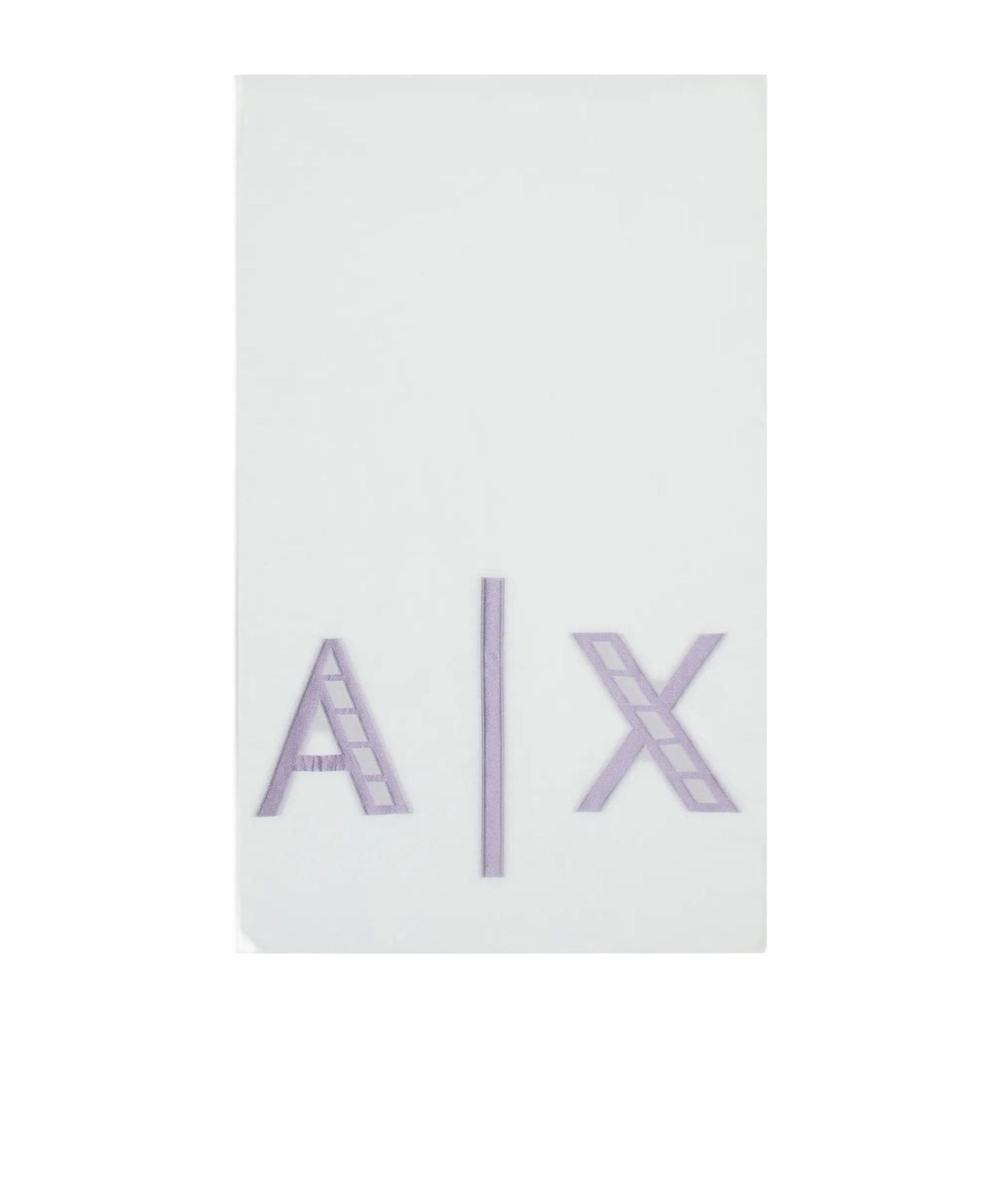 Armani Exchange Rectangular Embroidered Scarf In Purple