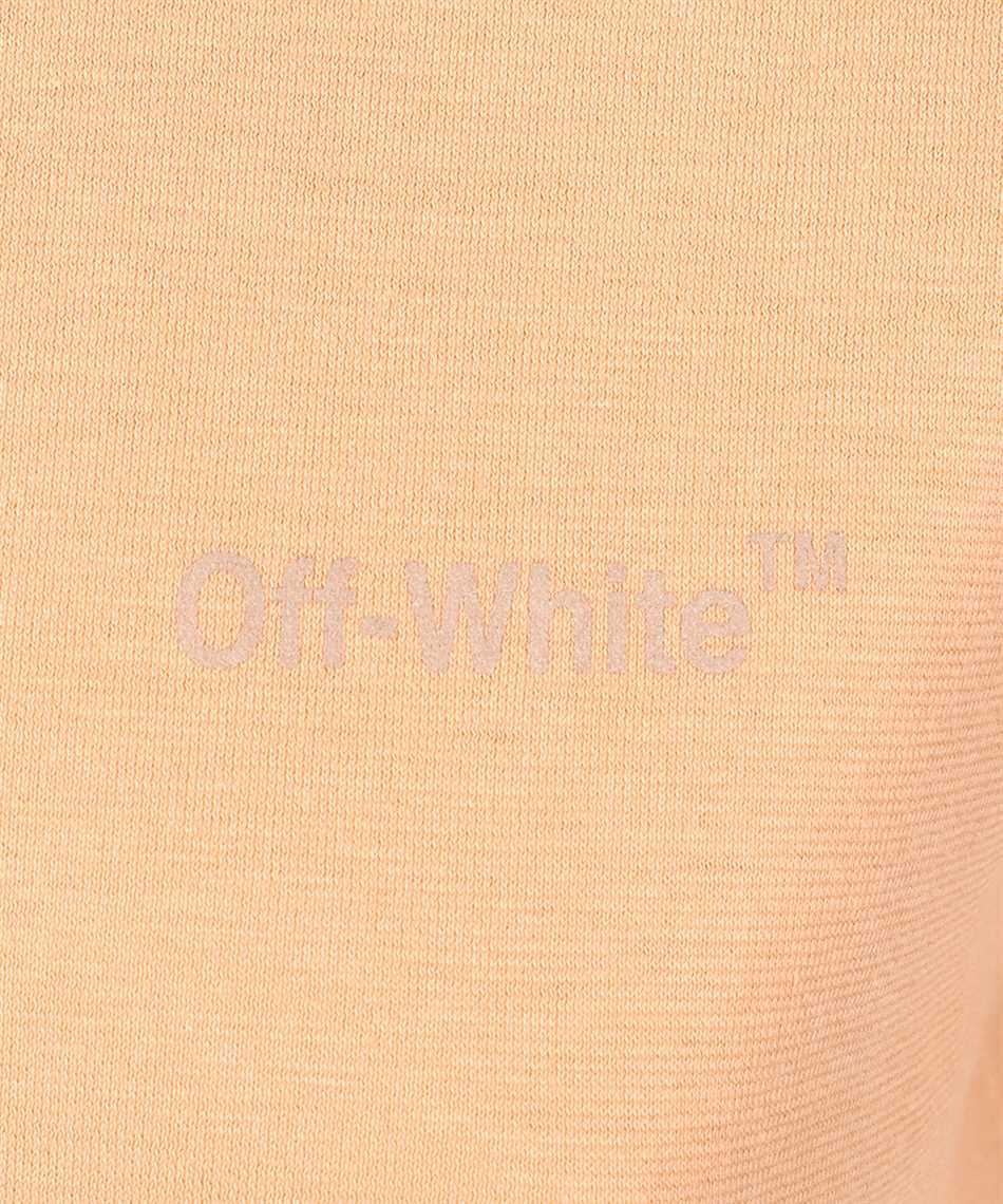 Off-white T-shirt With Round Neck And Short Sleeves In Pink