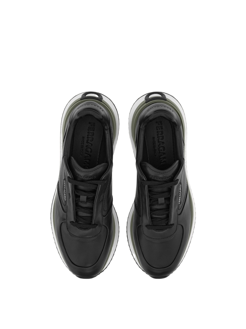 Ferragamo Low Cut Sneaker In Black