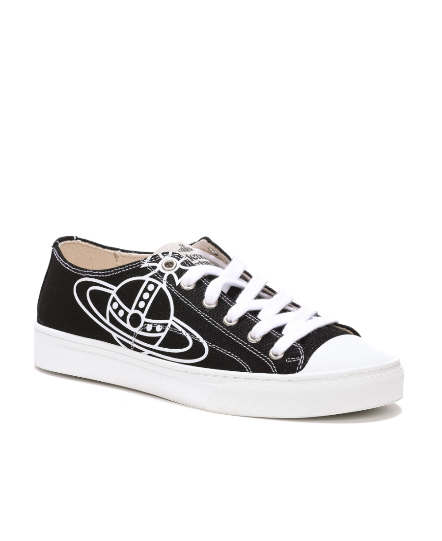 Vivienne Westwood Low Top Canvas Plimsoll Cotton Canvas Black 11-45 Men