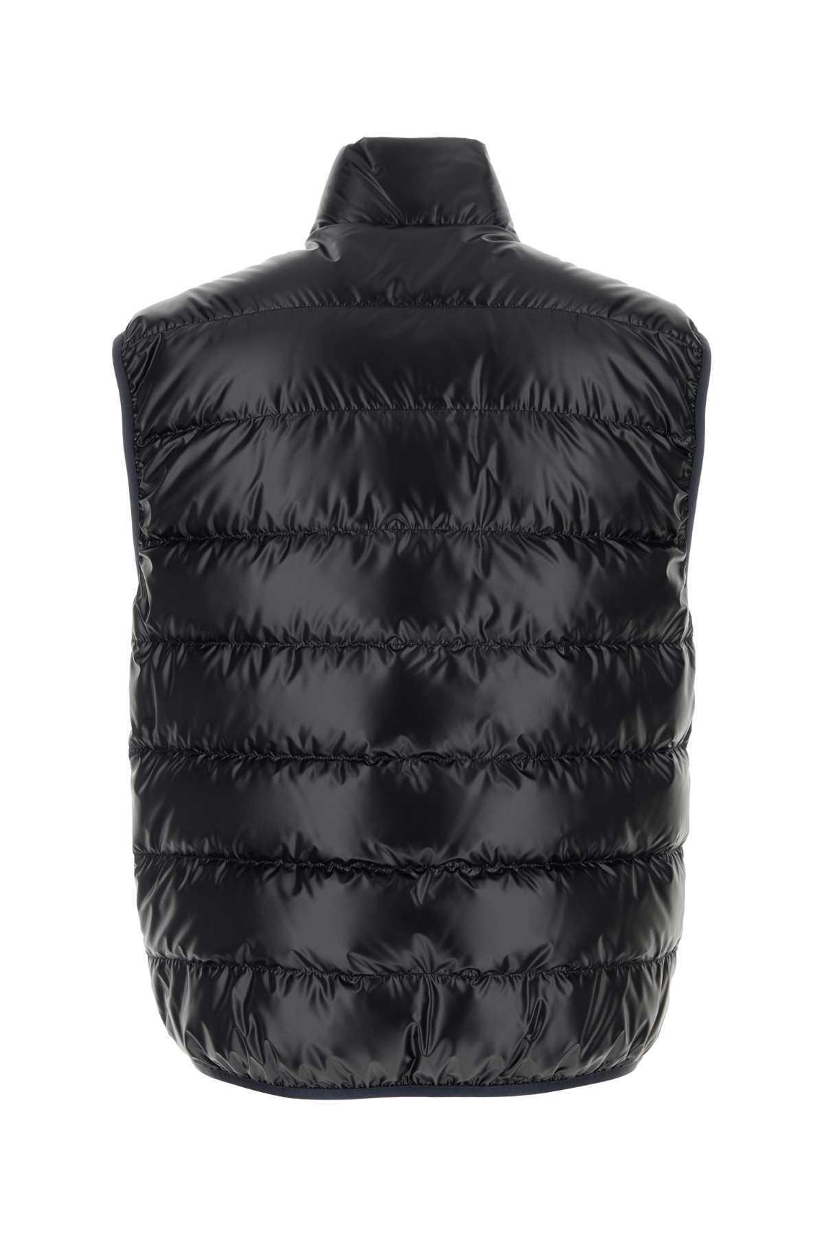 Shop Moncler Logo Down Jacket In Blue