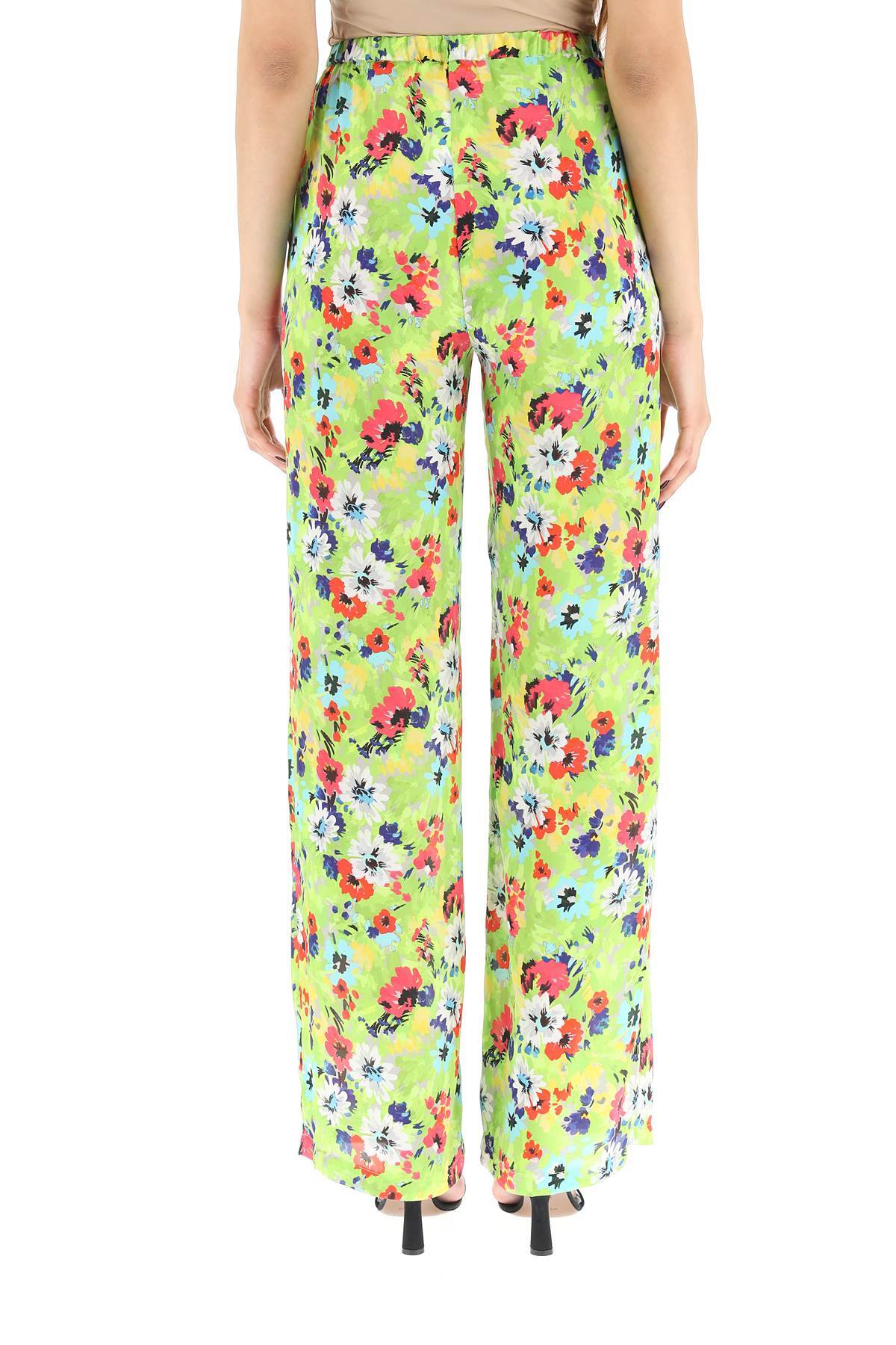 MSGM MSGM FLORAL PRINTED WIDE LEG PANTS