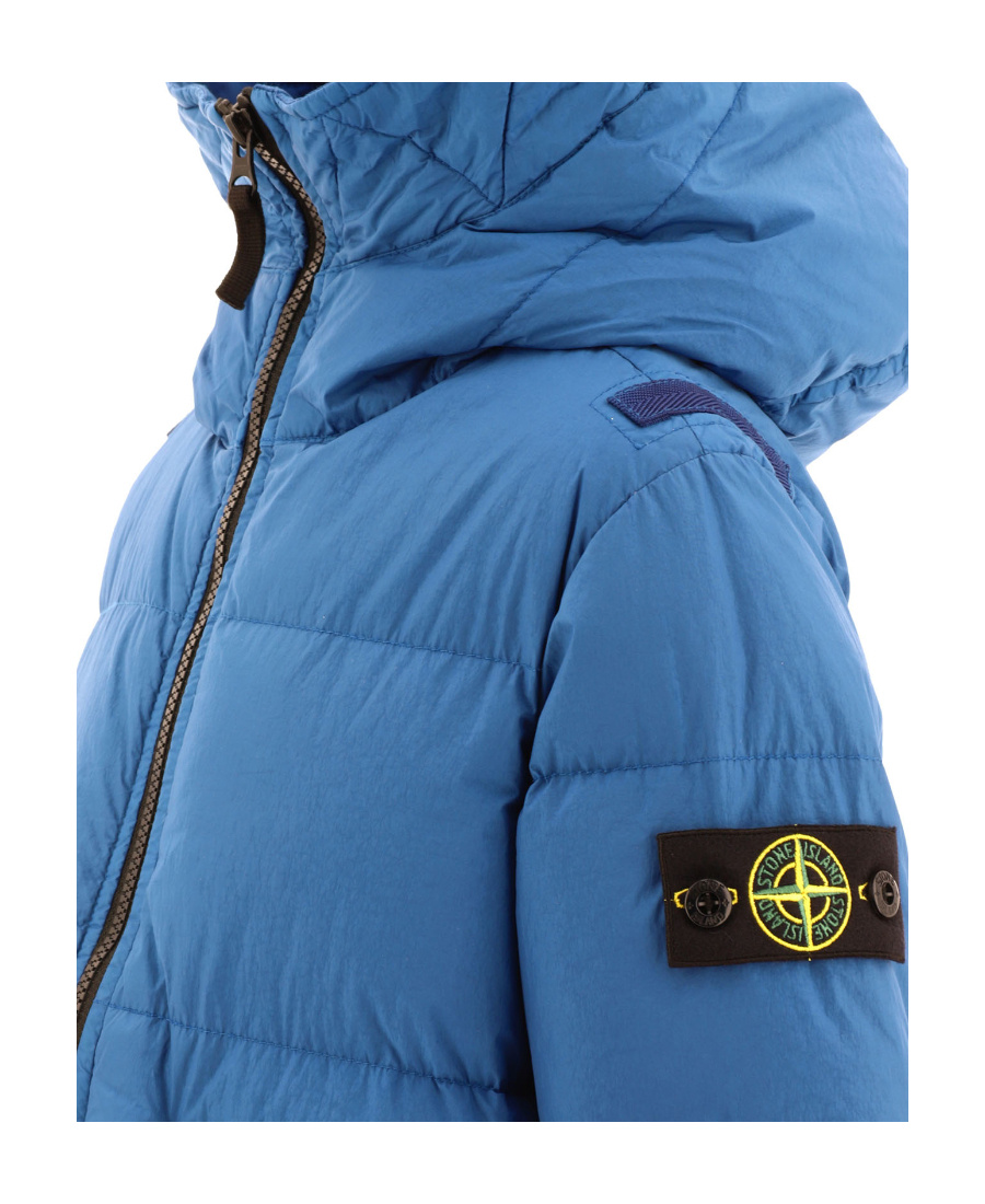 Stone Island Compass-badge Padded Jacket In Blue