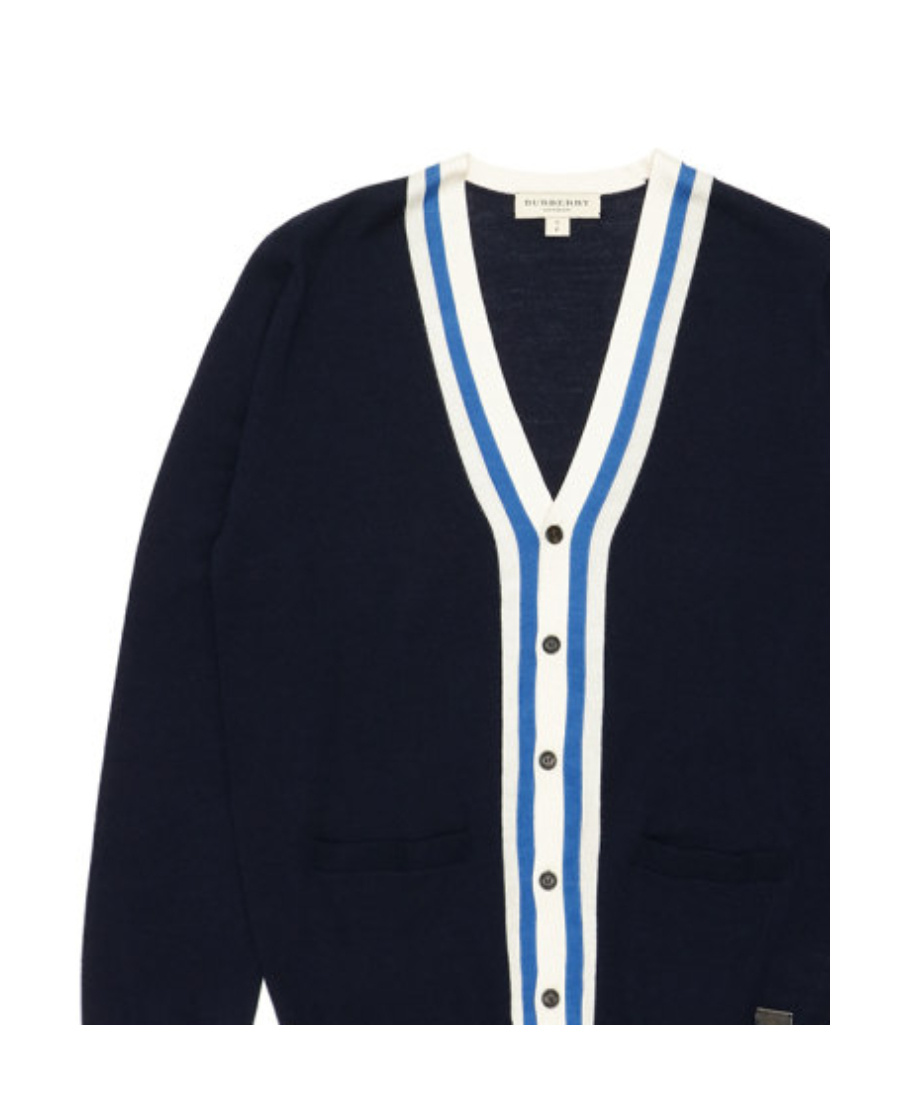 Burberry Long-sleeved Cardigan In Black