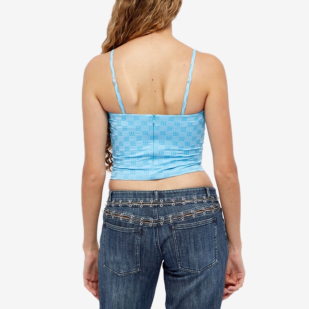 Misbhv Fine Shoulder Strap Sling With Embroidered Characters In Blue
