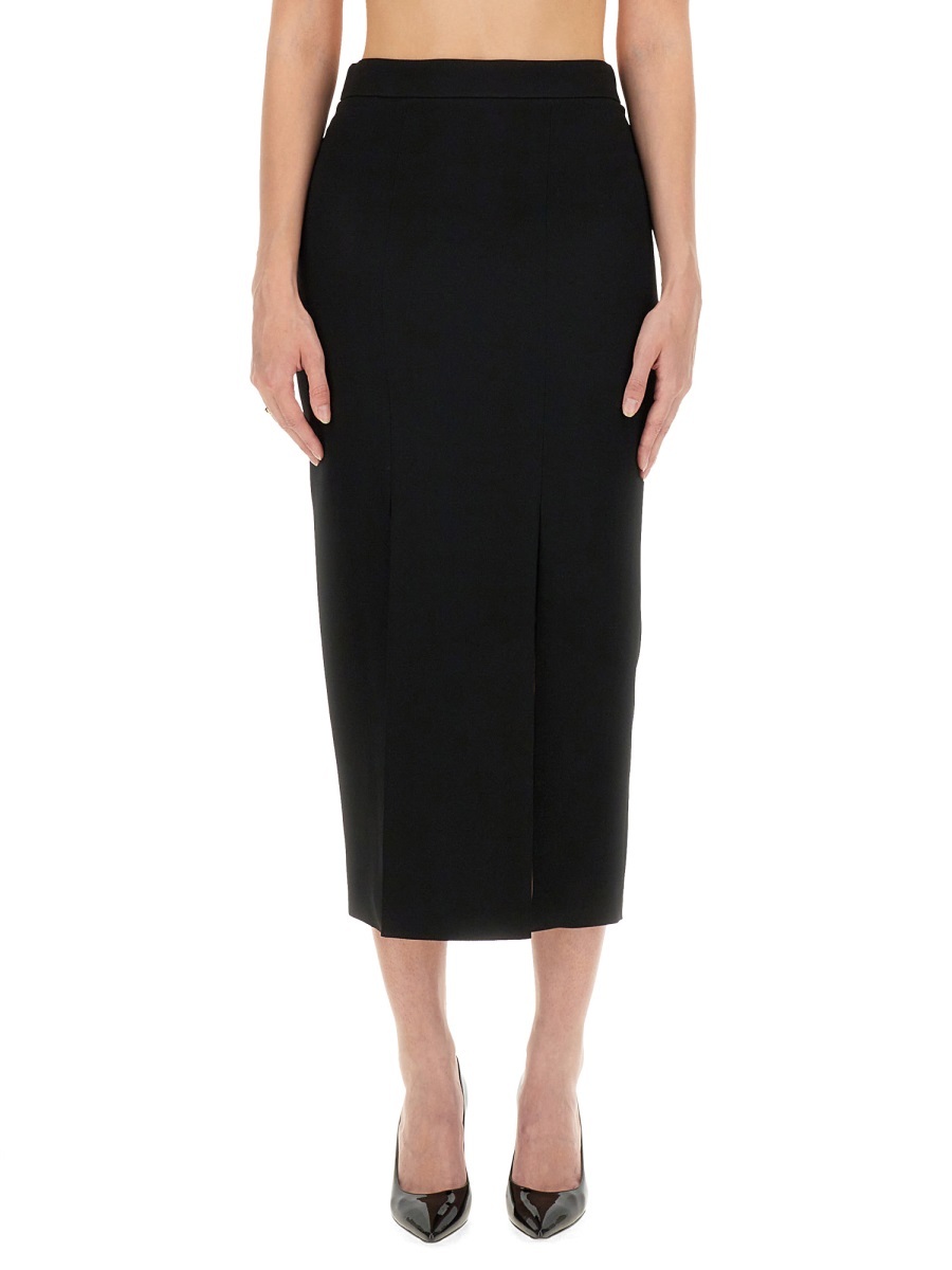 Moschino Enverse Midi Skirt In Black