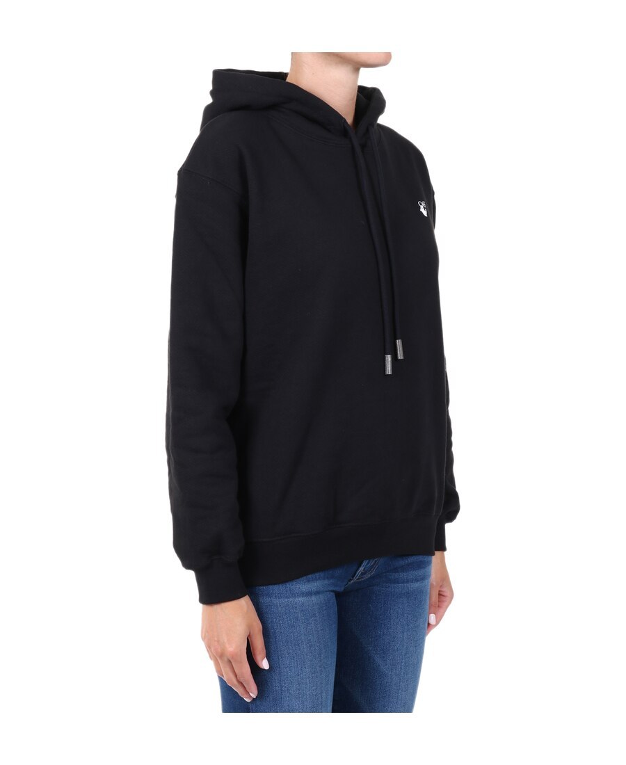 Off-white Floral-arrows Hoodie In Black