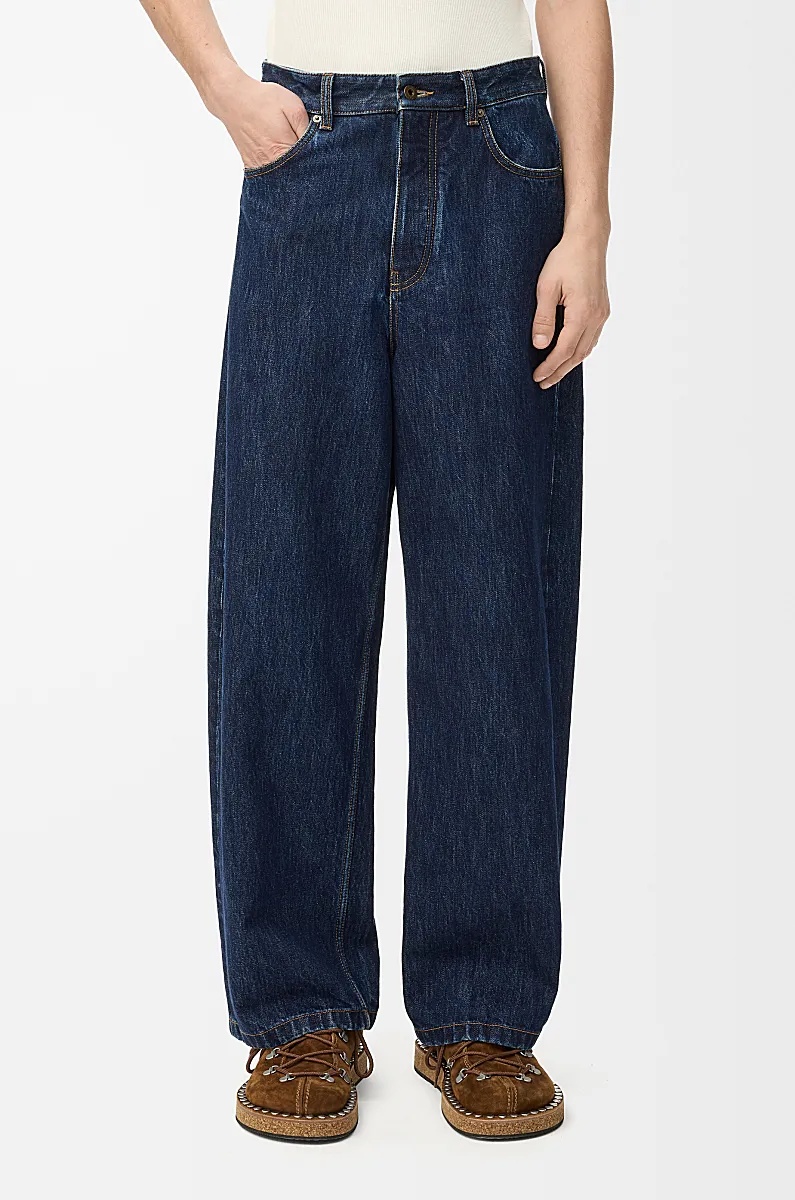 Loewe Jeans In Cotton In Blue