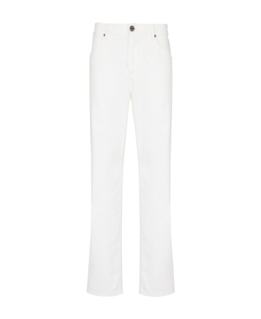BALMAIN WHITE DENIM JEANS
