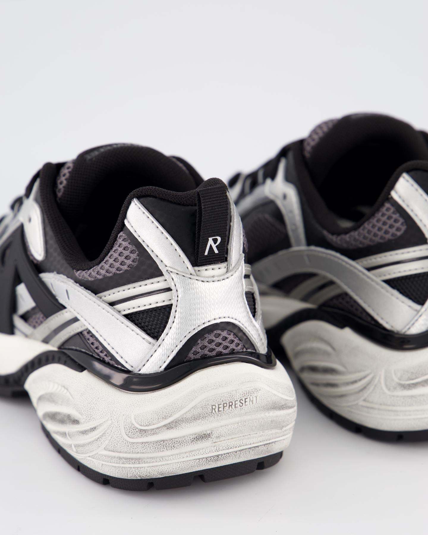 Represent Multicolor Mesh And Rubber Storm Runner Sneakers In White