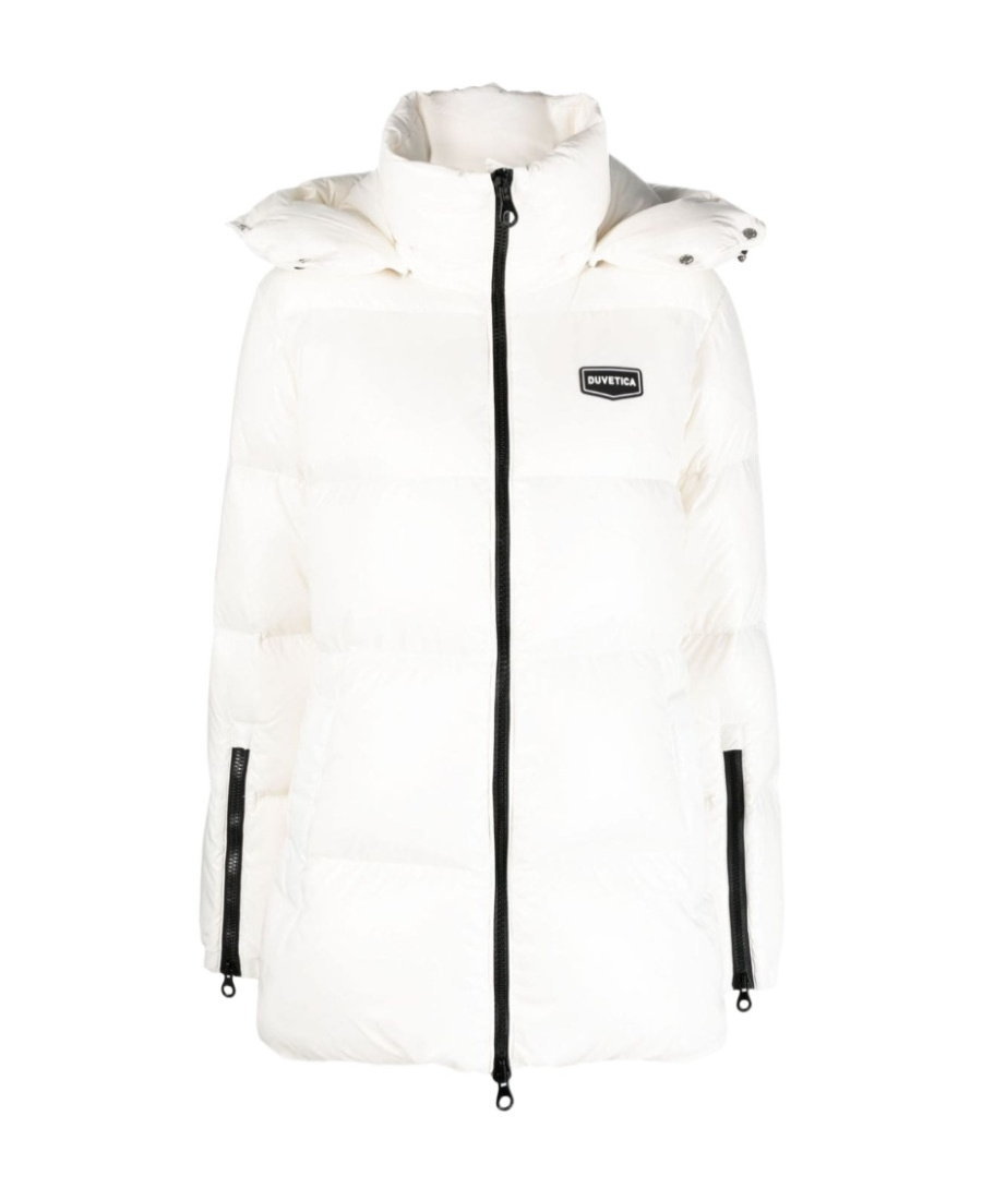 Duvetica Logo-patch Puffer Jacket In White