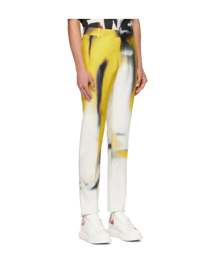 Alexander Mcqueen Logo Print Casual Pants In Multicolor