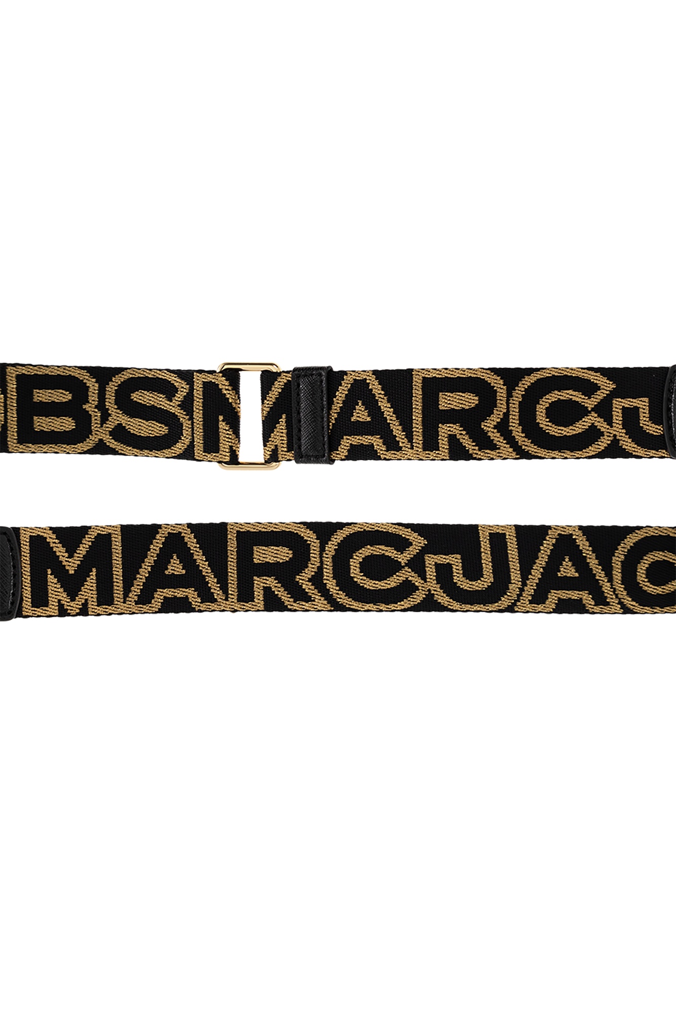 Marc Jacobs The Thin Strap Logo-print Strap In Black