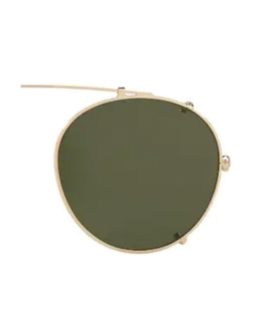 Oliver Peoples Round Sunglasses Clip In Green
