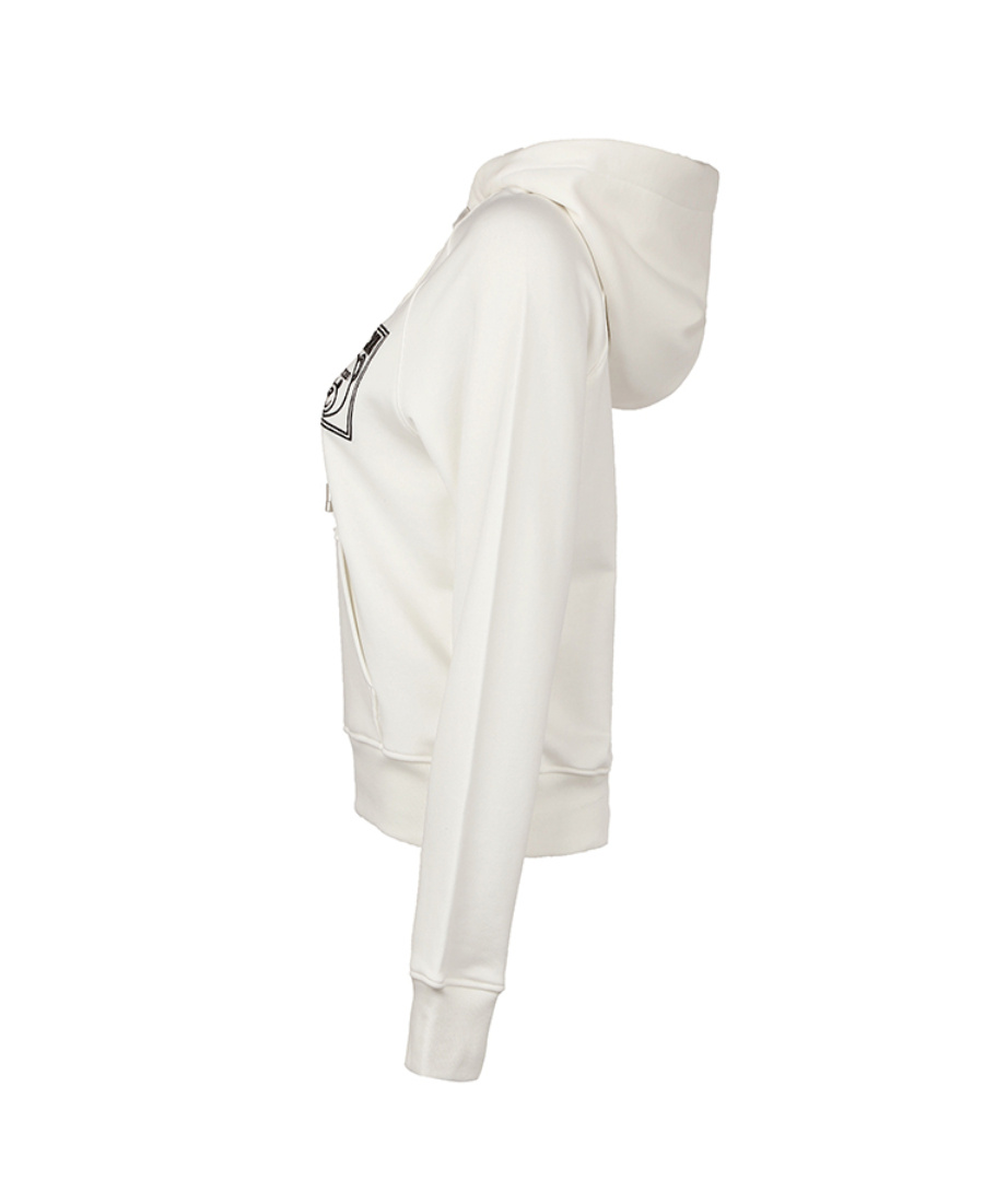 Moschino Hooded Logo Sweater In White