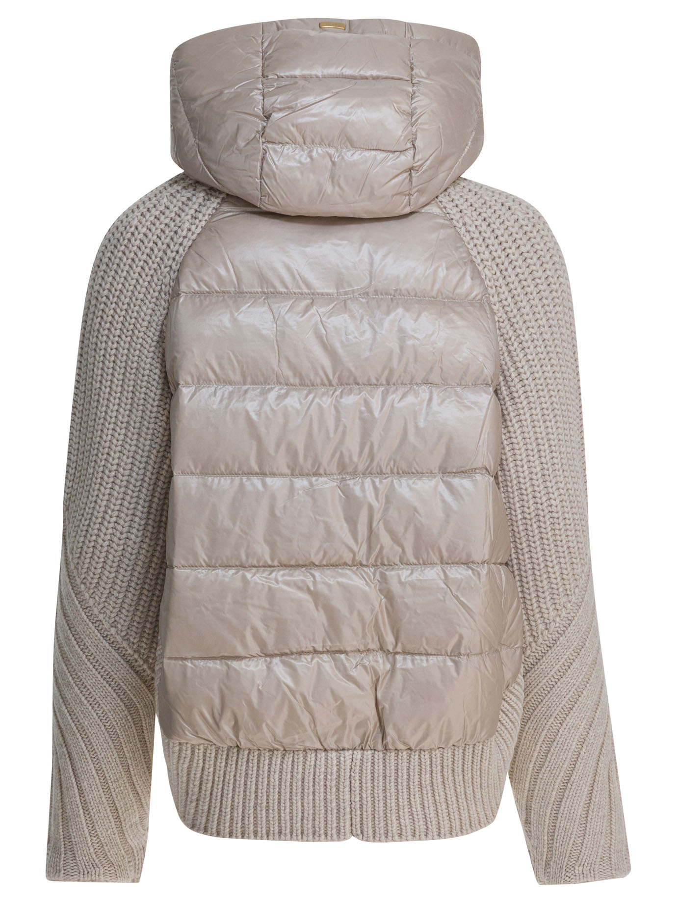 Herno Ultralight Wool And Nylon Down Jacket Jackets And Coats Beige In Gray