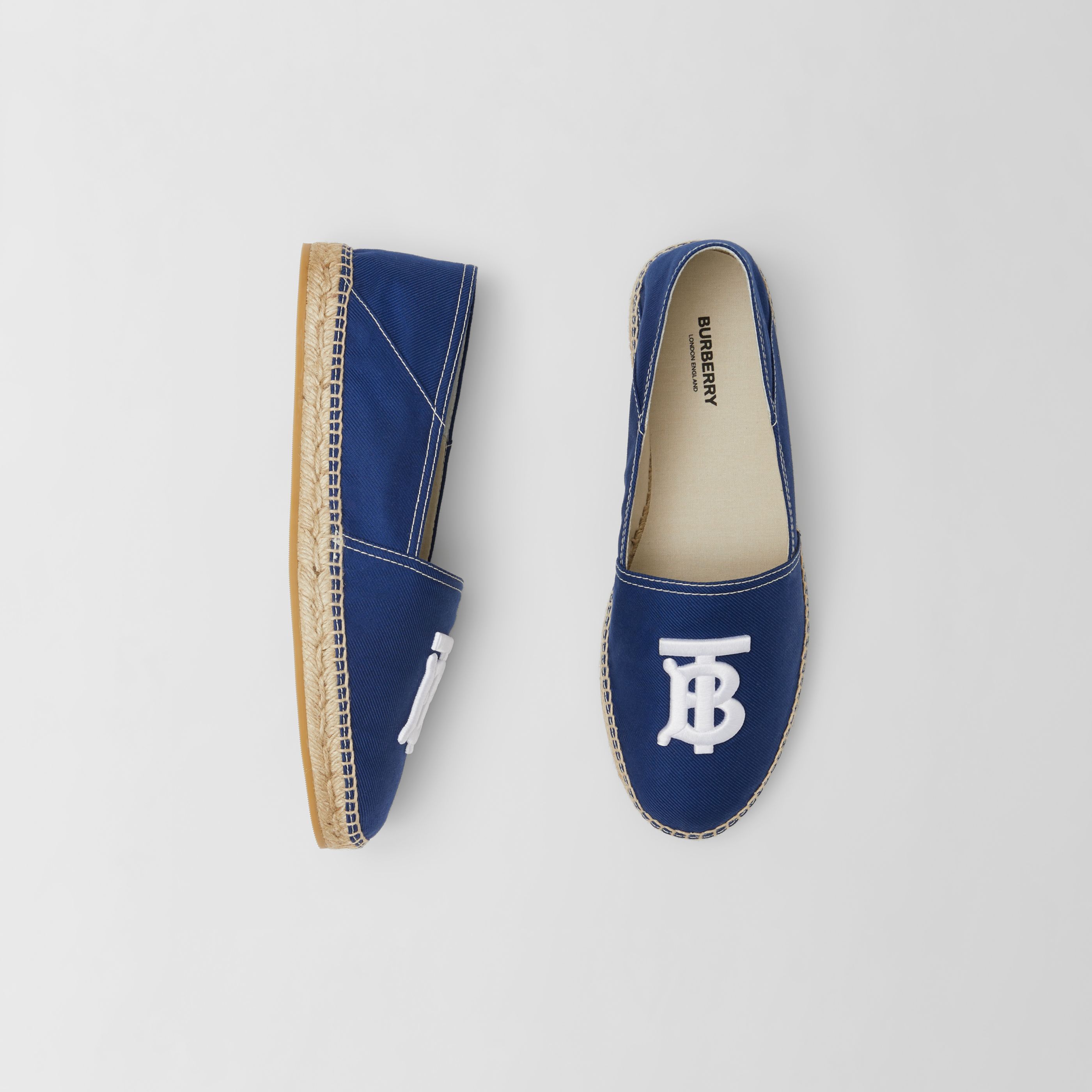 Burberry Monogram Motif Espadrilles In Blue